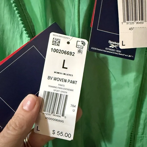 Reebok Green and White Track Suit